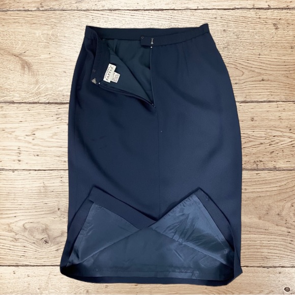 Vintage Adrianna Papell Navy Blazer & Skirt - Picture 11 of 14